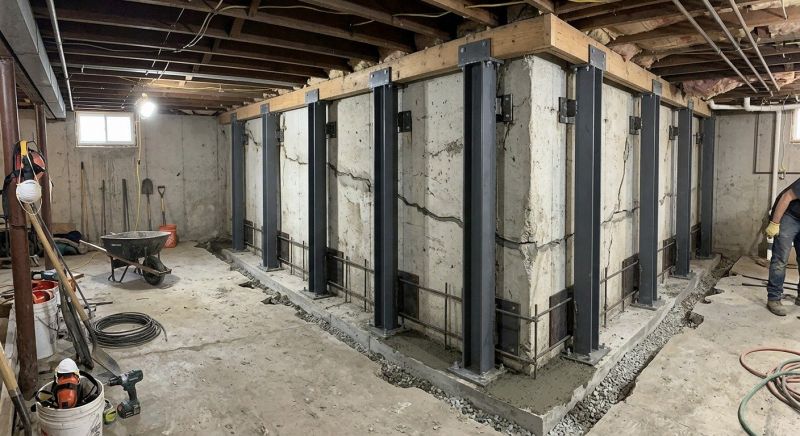 Basement Stabilization in Mansfield, MA