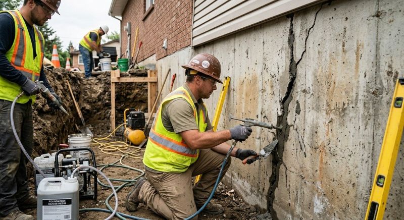 Cracked Foundation Repair in Chestnut Hill, MA