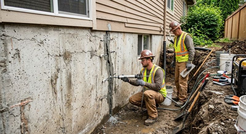 Cracked Foundation Repair in Warwick, RI