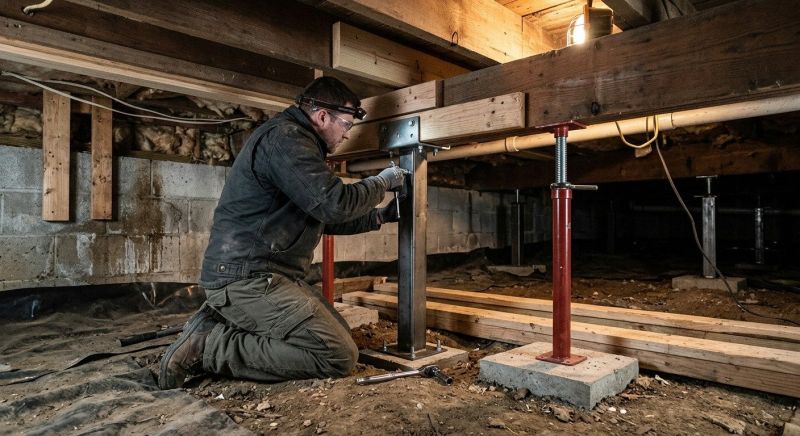 Crawlspace Structural Repair in Mansfield, MA