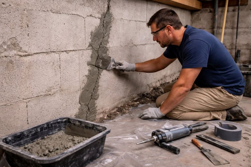 Foundation Crack Repair in Hanson, MA