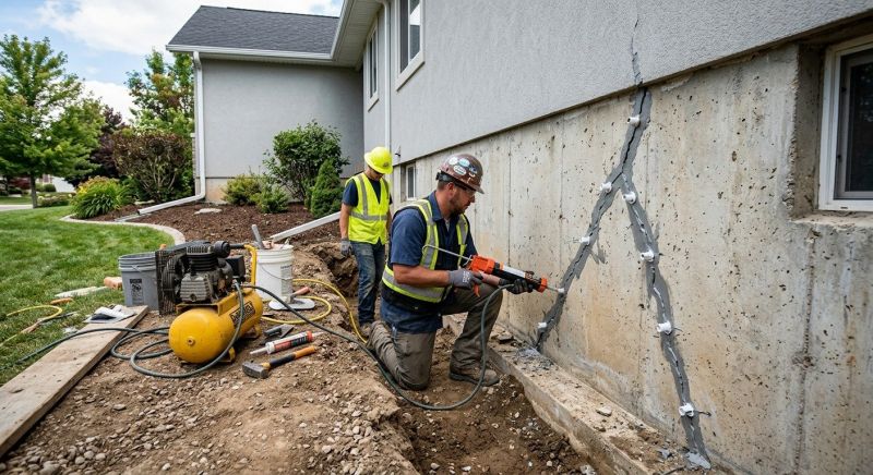 Foundation Crack Repair in Hull, MA