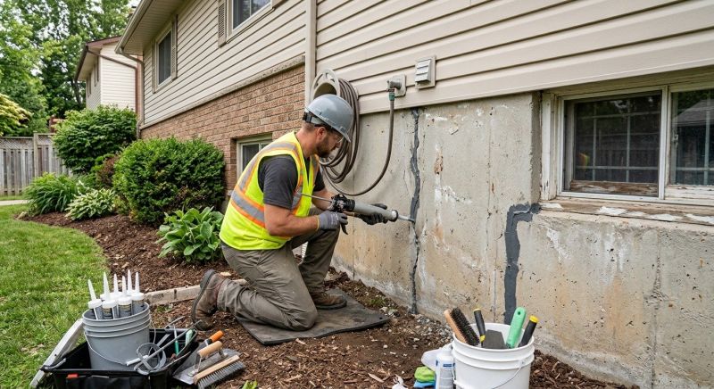 Foundation Crack Sealing in Mansfield, MA