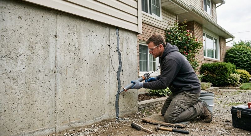 Foundation Crack Sealing in Mansfield, MA