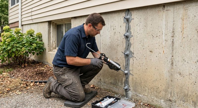 Foundation Crack Sealing in Mansfield, MA
