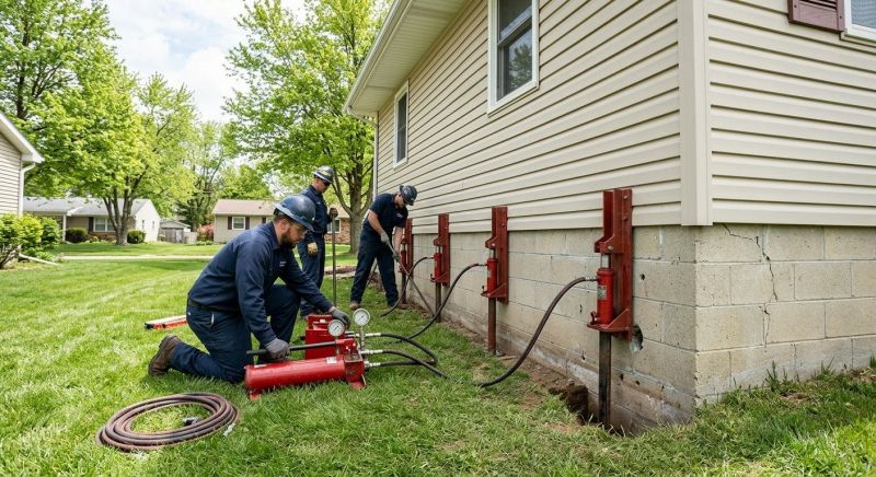Foundation Jacking in Newton Center, MA