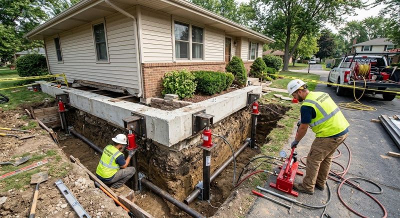 Foundation Jacking in Newton, MA