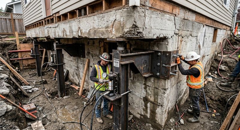 Foundation Lifting in Hyde Park, MA