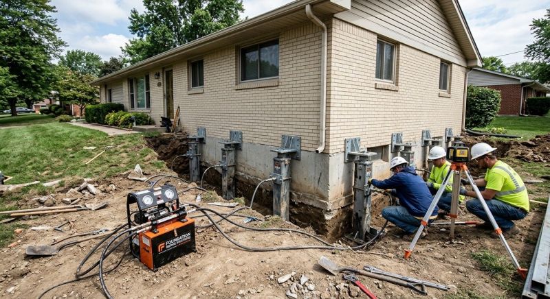Foundation Pier Leveling in Mansfield, MA