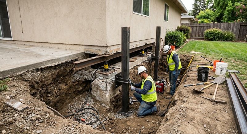 Foundation Pier Repair in Mansfield, MA