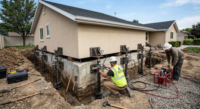 House Foundation Leveling in Mansfield, MA