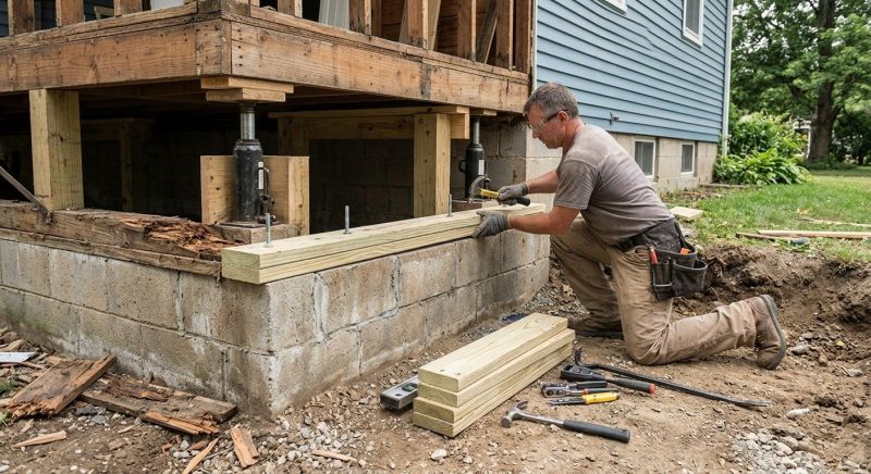 House Foundation Repair in East Walpole, MA