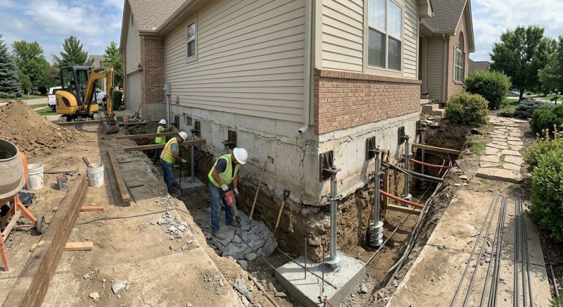 House Underpinning in Mansfield, MA