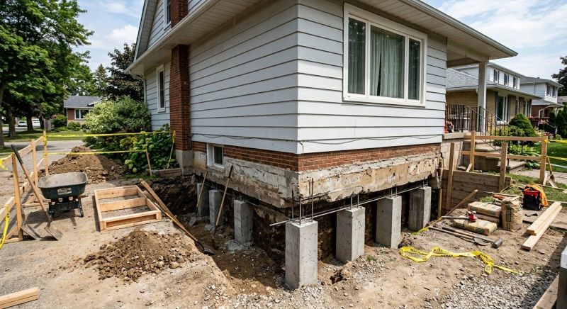 House Underpinning in Mansfield, MA