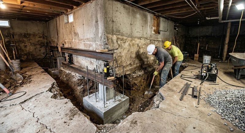 House Underpinning in Mansfield, MA