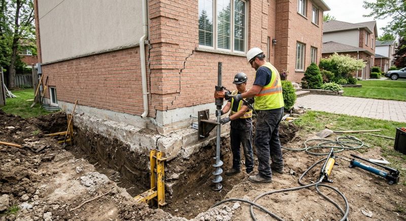 Sinking Foundation Repair in Kingston, MA
