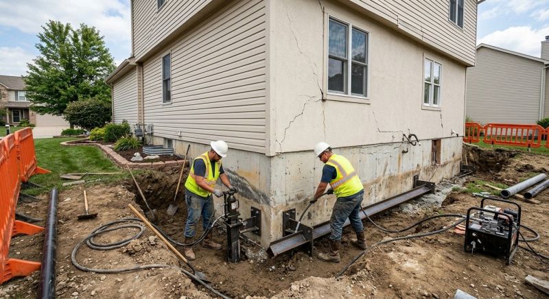 Sinking Foundation Repair in Providence County, RI