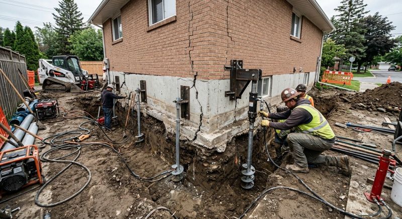 Sinking Foundation Repair in Warren, RI