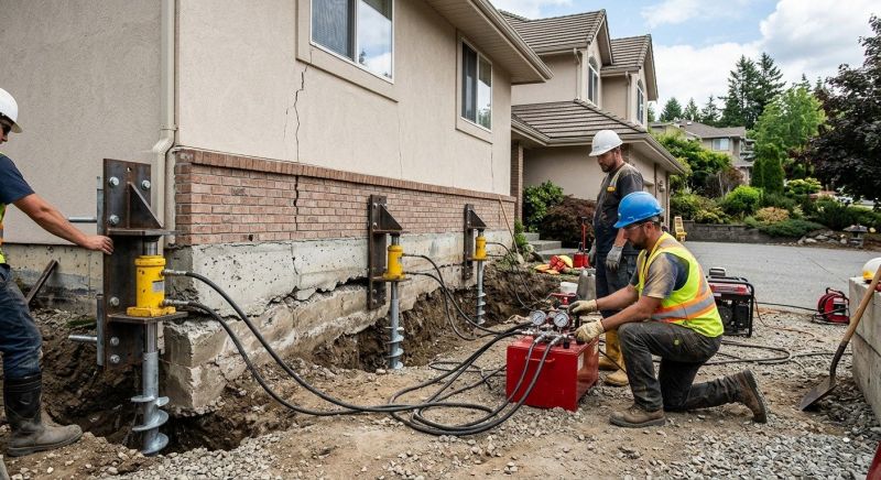 Sinking Foundation Repair in Warwick, RI
