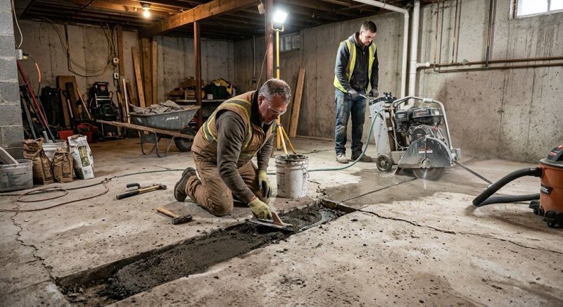 Slab Foundation Repair in Mansfield, MA